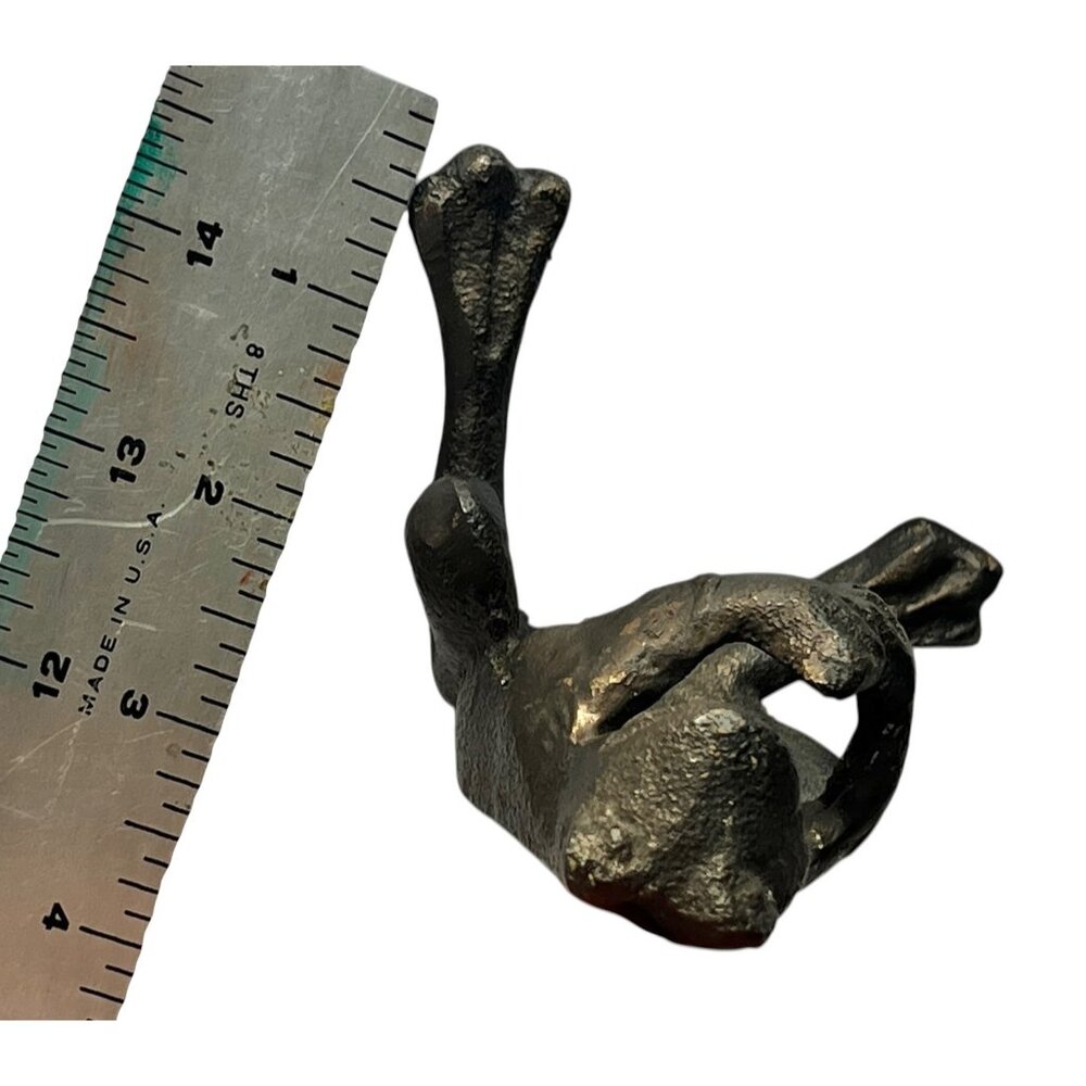 Cast Iron Frog-Shaped Pen Flower or Scissors Holder Desk Organizer 3.5" T Black - Picture 11 of 13